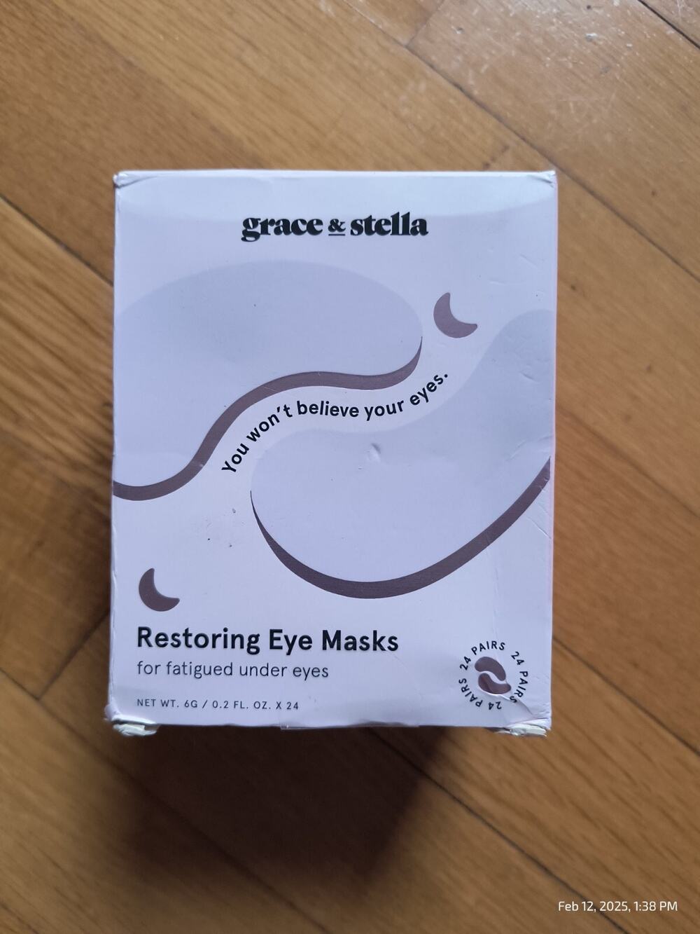Grace & Stella Under Eye Patches Masks Restoring Fatigued Eyes 24 Pairs EXP 7/27